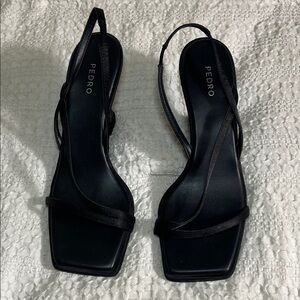 Pedro Garcia Black Strappy Heels size 6